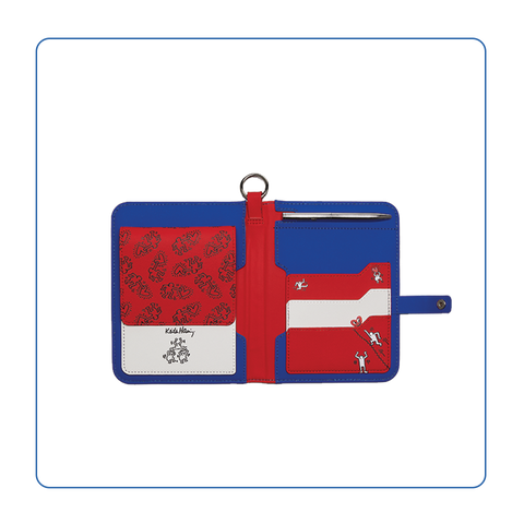 NCI NEW TRAVEL 多功能護照夾 - Keith Haring : Chasing Heart (藍)