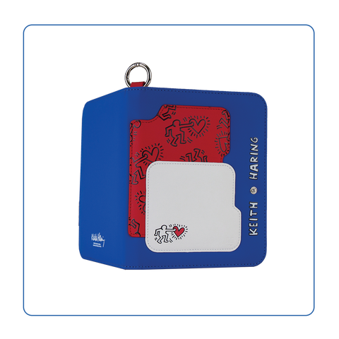 NCI NEW TRAVEL 多功能護照夾 - Keith Haring : Chasing Heart (藍)