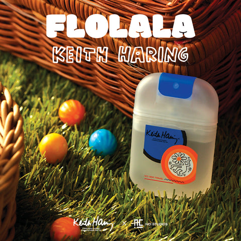 NCI NEW TRAVEL 酒精潔手噴霧 - Keith Haring : 花拉拉(藍)