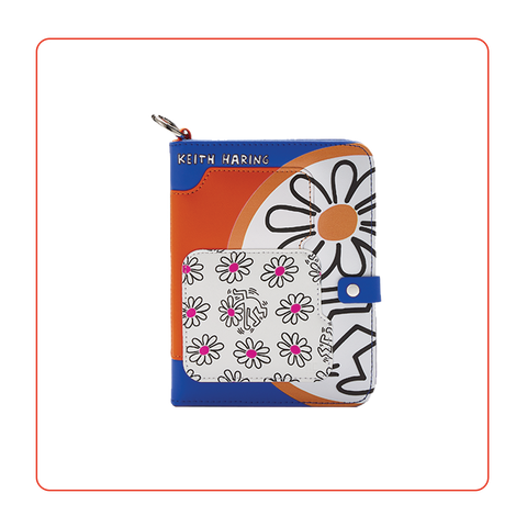 NCI NEW TRAVEL 多功能護照夾 - Keith Haring : 花拉拉 (藍)
