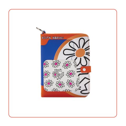 NCI NEW TRAVEL 多功能護照夾 - Keith Haring : 花拉拉 (橘)