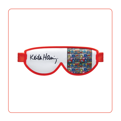 NCI NEW TRAVEL 枕頭眼罩 - Keith Haring : STDU (白)