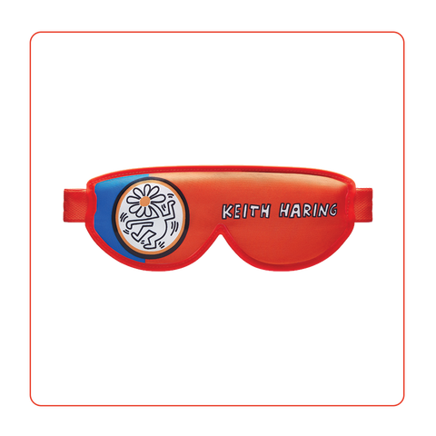 NCI NEW TRAVEL 枕頭眼罩 - Keith Haring : 花拉拉 (橘)