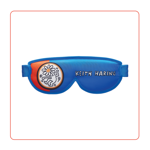 NCI NEW TRAVEL 枕頭眼罩 - Keith Haring : 花拉拉 (藍)